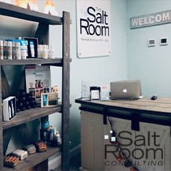 The lobby area of salt room lakeland florida