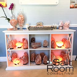 The salt room wesley chapel lobby area with salt lamps